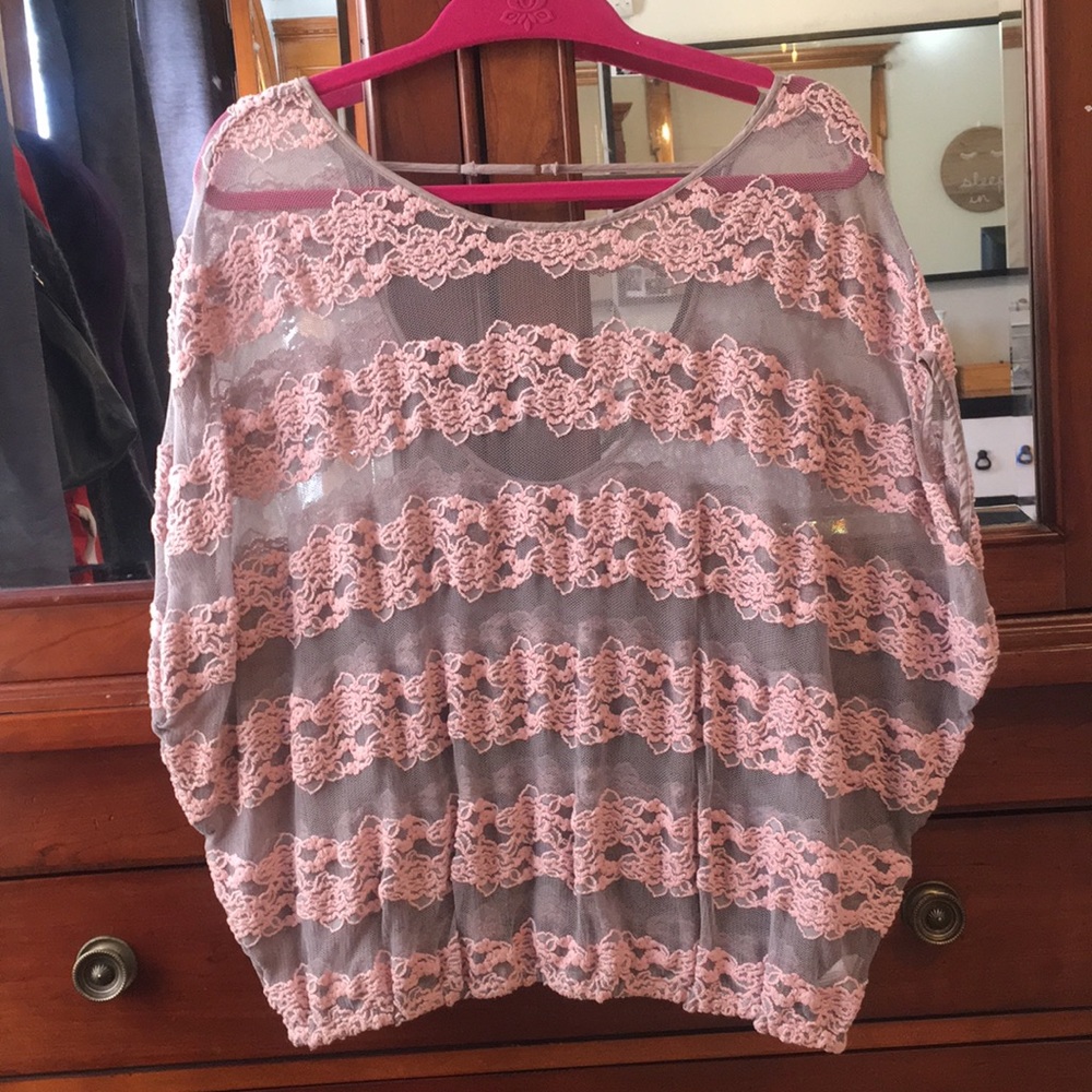 Free People Lace Pullover Blouse